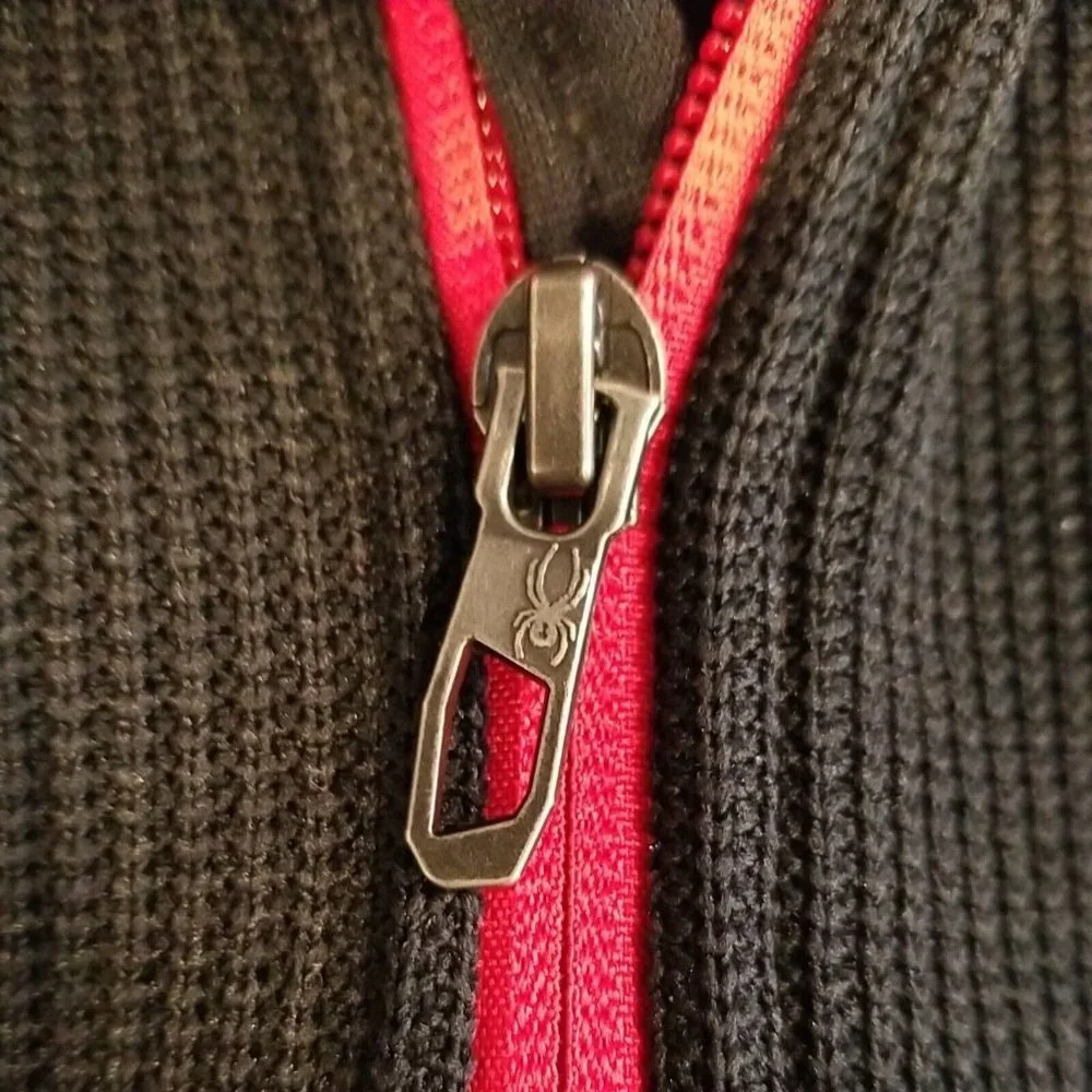 Spyder Black Jacket/Sweater with Red Details - Picture 5 of 10